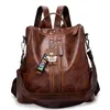 Moda tasarım retro tarzı deri çanta kızın sırt çantası okul çantası yüksek kaliteli büyük kapasiteli kadın çantası