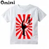Çocuk Kyokushin Karate Kanji ve Sembol Erkek / Kız Yaz Kısa Kollu Beyaz T Shirt Çocuk Giyim G1224 Tops