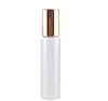 10ml 1 3oz Roll på glasflaska Klar dofter Essential Oil Perfume-flaska med metallrullebollfri DHL