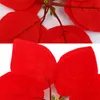 Künstliche Weihnachtsblumen rote Samt-Weihnachtssterne-Blumen-Picks für Kranz-Baum-Ornamente (24 teile / rot)