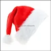 Chapeaux de fête Fournitures de fête Maison Jardin Noël Père Noël Casquette rouge et blanche pour costume Décoration de Noël Enfants Adt A00 Drop Livraison 202