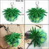 سلاسل المفاتيح إكسسوارات الأزياء Fluffy فو فرو كرة pompom keychain women bag bag pine sier key key trinket car keyring سلاسل GIF الإناث