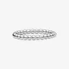 Nova marca adorável anel de miçangas 925 anel de empilhamento de prata esterlina com detalhamento de bolha para mulheres anéis de casamento jóias 225c