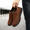 Erkek Rahat Ayakkabılar Moda Elbise Marka Nefes Loafer'larda Kayma Ayakkabı Artı Boyutu 6.5 ~ 12.5 220309