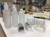 Botellas de la bomba de la bomba de los frascos de vidrio helada con tapa de plata brillante 30 g 50 g 30ml 100ml 120ml loción corporal bálsamo de labio recipientes de crema