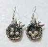 NEW Metal Crescent Alloy Bird's Nest/Bird Egg/Swallow Earring Friendship Charm Drape Earring DIY Women Jewelry Gifts 259