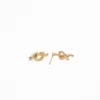 Fashion petit nouée Boucle d'oreille mignon Style Environmental Protection matériel Gold Silver Rose trois couleurs facultatives pour les femmes258u