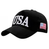 Usa 3d Embroidery Baseball Caps Adults Womens Mens Adjustable Snapback Cotton Curved Hats Sports Sun Visor Red Black White Color Wholesale