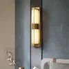 Doğal mermer led duvar ışığı çağdaş lüks klasik altın/siyah bakır duvar aplikleri otel ev dekorasyon aydınlatma armatürleri yeni varış