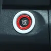 Car Engine Start Button Cover Decoration Stickers Red Carbon Fiber 1pc for Dodge RAM 2010 UP Auto Interior Accessories