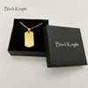 Colliers pendants Black Knight Gold Couleur en acier inoxydable Collier de chien Bible Saint Collier MINI CHARM NOUCHE