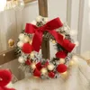 Kerstkrans Handgemaakte Rotan Hanger Garland Winkelen Kerstboom Deur Decoratie Krans guirnalda navidad lichtslinger Y202498