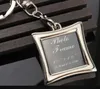 Family Love picture keychain photo frame key chain locket key rings heart pendant bang hangs for women men Fashion jewelry will and sandy