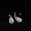 Orecchini per gocce di gioielli da sposa europei e americani popolari in lega di grande marca con diamanti full diamanti