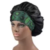 À la mode Satin large bord Stretch bande bonnet de nuit surdimensionné femme africaine imprimé léopard élasticité soin des cheveux chapeau sommeil Bonnet