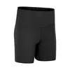 Fast färg naken yoga justera shorts lu-64 hög midja höft snäv elastisk träning kvinnor heta byxor som kör fitness sportcykler golf tennis träning leggings