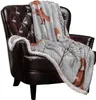 Зимняя коричневая лисица ветвь снег супер теплый мягкий одеяло офис диван плюшевые одеяло покрывала одеяло корабль 201222