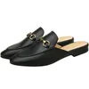 Muller But Spring and Summer Slipper Zużycie Red Lazy Buty Flat Baotou Half Cappers Sandals and Kaptery Y200624