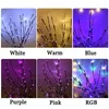 Sznurki LED Willow Drzewo Gałąź Lampy Kwiatowe Night Lights 20 Waza Home Boże Narodzenie Birthday Party Garden Indoor Decor