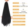 Straight Faux Locs Crochet Hair 18quot Dreadlocks Hair Extensions 24 Strandspcs Soft Locs Crochet Braids faux locs braids BS209307912