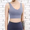 Kvinnor Yoga Skinny Vest Fashion Trend Back Deep V Sport Vest Bra Kort Toppar Kvinna Vacker Tillbaka Fitness Running Underkläder Stötskyddad Bra