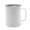 10oz Sublimation Blank Stainless Steel Coffee Cup With Handle Double Wall Thermos Kids Mugs Sublimation Tumblers For Drinking In Stock