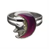 12 шт. модное женское кольцо со звездой и луной, кольцо с ощущением изменения цвета