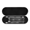 Dabber Tool Kit Set avec 5pcs long argent 105-124mm SS dabber outil boîte en métal emballage pour vaporisateur stylo atomiseur de cire titane clou