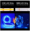 USB Power COB LED Strip Light 320 LED-lampor Hög densitet FOBCOB Flexibel LED-tejp RA90 DC 5V LED-band Dimbar Linjär lampa