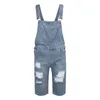 Męskie dżinsy Moda Ripped dla mężczyzn Dżingi Kombinezon Plus Rozmiar Ogólny Streetwear Spodnie Podwiązźnicze Pajaciki z kieszeniami A401