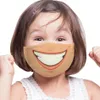 Belle Unisexe 3D Funny Face Imprimé Masques Adultes Enfants Coupe-Vent Lavable Réutilisable Coton Réglable Bouche Masque