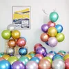 50 stks / zak 10 inch 1.8G ronde metalen latex ballonnen goud zilver rood bruiloft verjaardag festival feest decoratie latex ballonnen