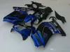 Fairings Handings مجموعة ل Kawasaki Ninja ZX250R ZX 250R 2008 2012 هيكل السيارة EX250 08 10 12 الأزرق Flating Body Kit KW9Q