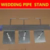 Wedding Banquet Decoration Curtain Backdrop Stand 4X8 M Stainless Steel Pipe Base for Wedding Favor