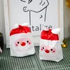 산타 클로스 Drawstring 가방 눈송이 선명한 누가 번들 입 사탕 비스킷 선물 포장 가방 50pcs / lot T3I51467