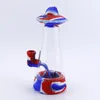 Bongs Vattenrör Hookah Oil Dab Rig Percolator Tube 8,9 tums glaskapslar för bar Vuxen Silikon Rökning Bong Custom Gift