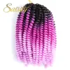 Spring Twist Braiding Hair Extension Ombre 8 "Marrone Sintetico 30 Fili/Pz Crotchet Passion Twist Trecce Capelli LS33