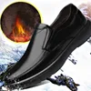 New Adult Luxury Genuine Leather Men Shoes Velvet Business Black Wedding Party Shoes Winter Warm Mens Dress Shoes 38-47 Y200420