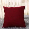 Linen Pillow Covers Solid Burlap PillowCase Classical Square PillowCushion Cover For Couch Sofa Home Decoration 13 Colors LLS101-WLL