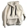 Sweats à capuche femmes automne hiver vêtements en peluche chaud moelleux Double sweats à capuche pull ample épais à capuche hauts pour les adolescents 2021