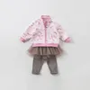 Dave Bella Bahar Bebek Güzel Ceket Çocuk Moda Giyim Çocuklar Sevimli Ceket LJ201126