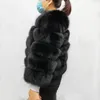 Real 100% Natural Winter Giacca da donna Warm Fox Cappotto di volpe di alta qualità gilet di pelliccia spedizione gratuita moda lussuosa 201212