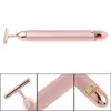 24K Beauty Bar Stick Jade Facial Massager Face Roller Vibration Tool Skin Care Massage Stick Pink Color by Hope11