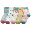5 paia di calzini per bambini in morbido cotone traspirante per neonate calzini per cartoni animati sottili calzini estivi per neonati in maglia per bambini8249718