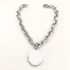 Łańcuch okrągłe serce bransoletki dla kobiet łańcuch ze stali nierdzewnej na ręce biżuteria walentynkowa prezent dla dziewczyny ACC