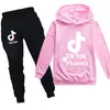 Tiktok Princess Girls Tracksuit Teen Kids Hooded Sweatshirt and Pants Jogger Clothing Sets Boys Sports Clothing