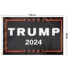 Le plus récent 90 * 150cm Trump Flag 2024 America Election Polyester Digital Print Flags Keep America Great Again Ivanka Decor Banner LJJP822