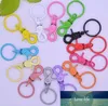 10 Pieces Colorful Metal Swivel Clasp Lanyard Snap Hook with Key Ring Diy Trinkets Keychain Jewelry Findings