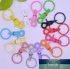 10 Pieces Colorful Metal Swivel Clasp Lanyard Snap Hook with Key Ring Diy Trinkets Keychain Jewelry Findings