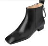 Мода - британский стиль чил сапоги женские плоские каблуки коскин мода квадратный носок зимний одиночный повышение обуви